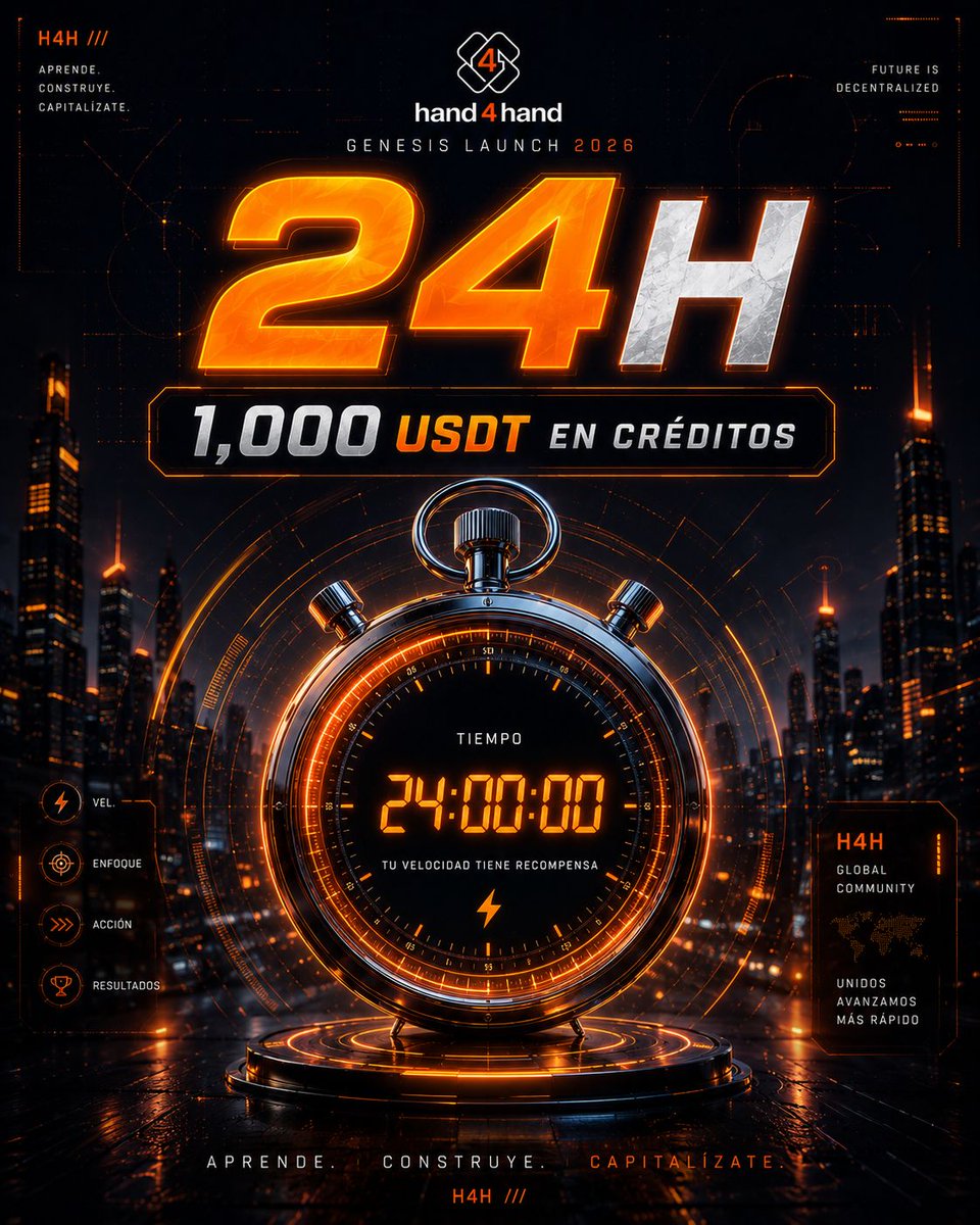 HelloHand4hand's tweet photo. ⚡ 24 horas.

Esa es la ventana más rápida dentro del Sprint 72H. 🚀

Completa tus 3 Ciclos iniciales y desbloquea:

🔥 1,000 USDT en créditos promocionales para fee tecnológico. https://t.co/PlORMtvkma