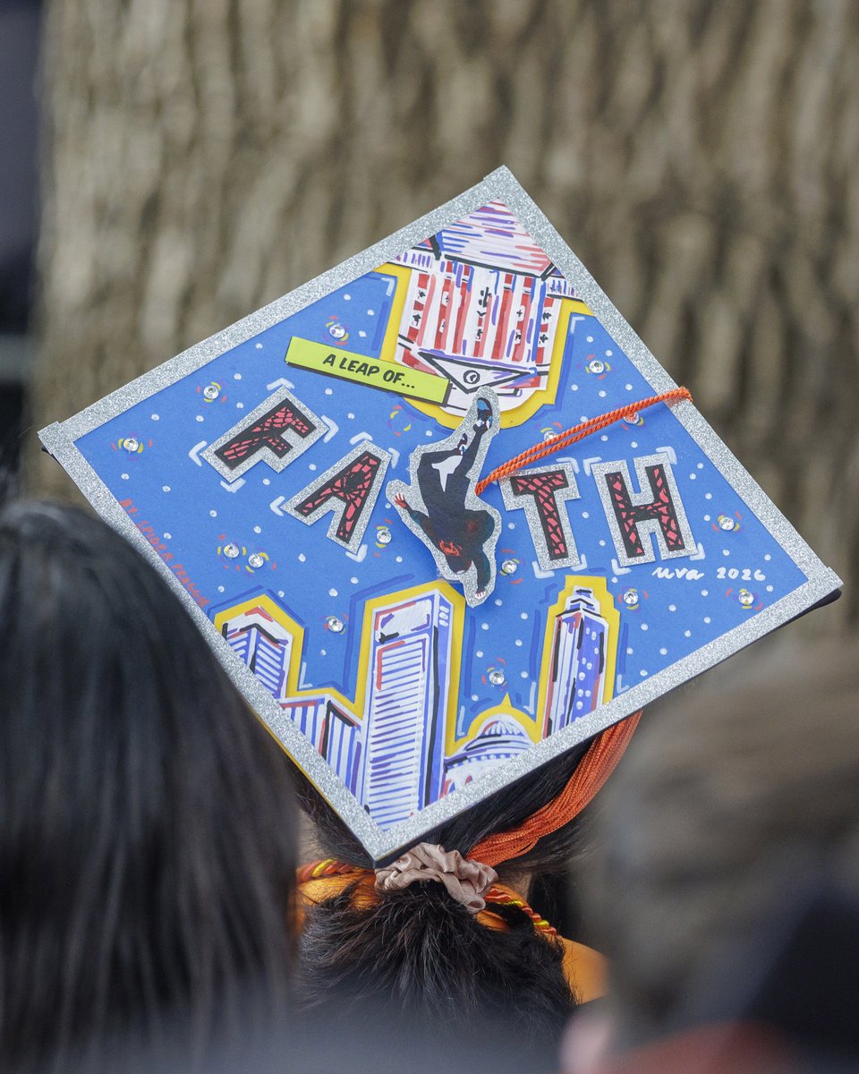 UVA's tweet photo. Some of our favorite works of art from last weekend. 🧡🎓 https://t.co/t46Vd8Awcd