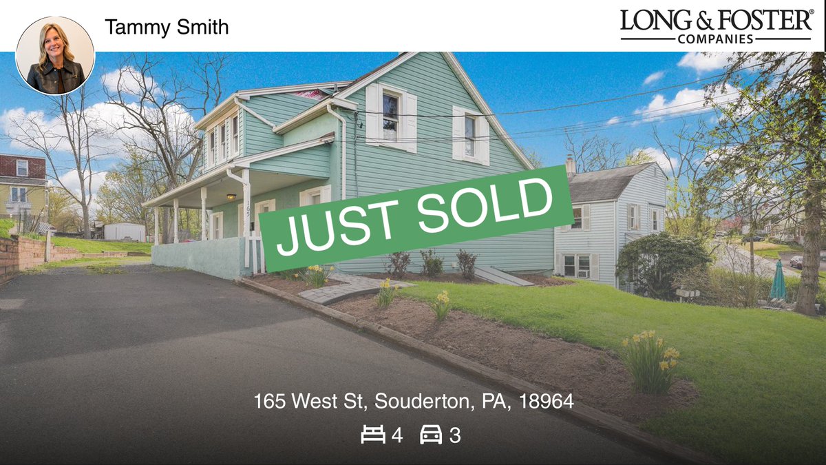 TammySm's tweet photo. 🛌 4 🚘 3
📍 165 West St, Souderton, PA, 18964

My latest sale on RateMyAgent.

https://t.co/ltmWbJQLdS

...
#ratemyagent #realestate #JustSold #ClientReview #RateMyAgent  #BucksCountyRealtor #NewtownPARealtor #HappySellers https://t.co/kz8FWsgX5I