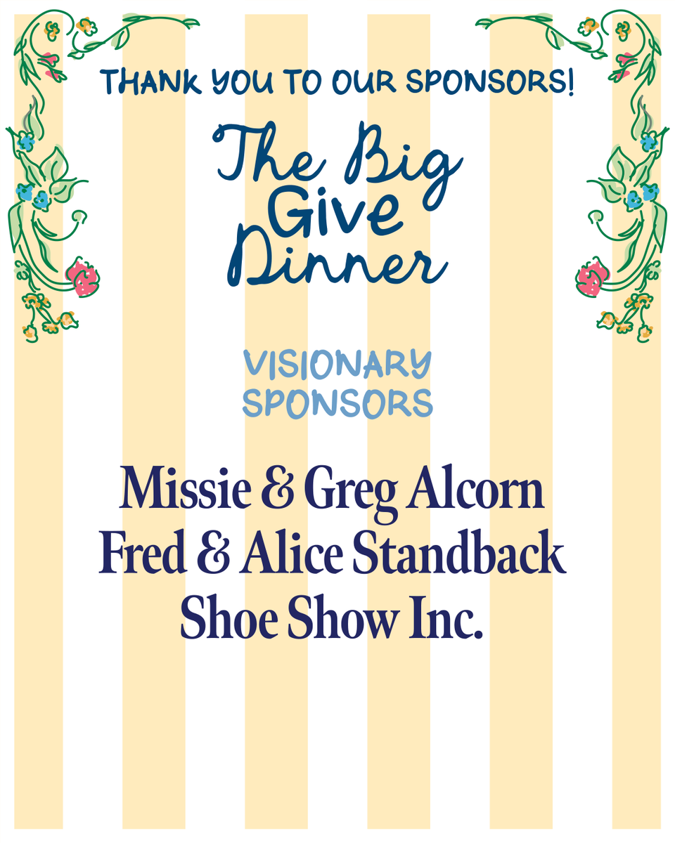 RowanHelpingMin's tweet photo. Thank you to our Visionary Sponsors, Missie &amp; Greg Alcorn, Fred &amp; Alice Stanback, and Shoe Show Inc., for supporting The Big Give Dinner and Rowan Helping Ministries! 💙

Join us June 6 at 5:30 p.m. at the Rowan County Events Center.

🎟️ Tickets:
https://t.co/wGM9onMDEI https://t.co/D2eF6W3KAF