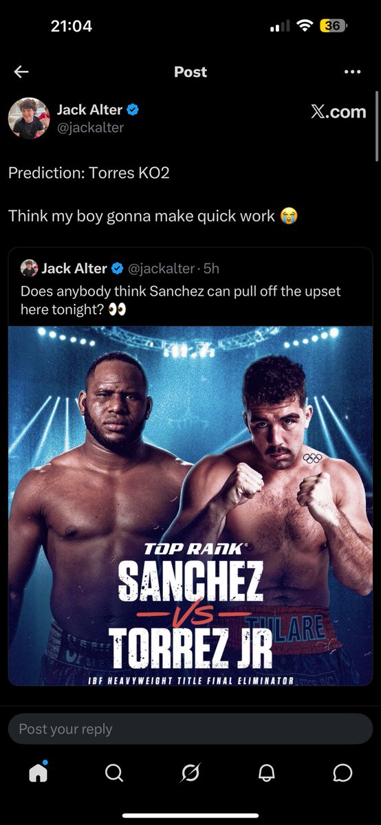edwardboxing's tweet photo. @jackalter He’s a hypocrite? You changed your tune https://t.co/jaTAdYer4H
