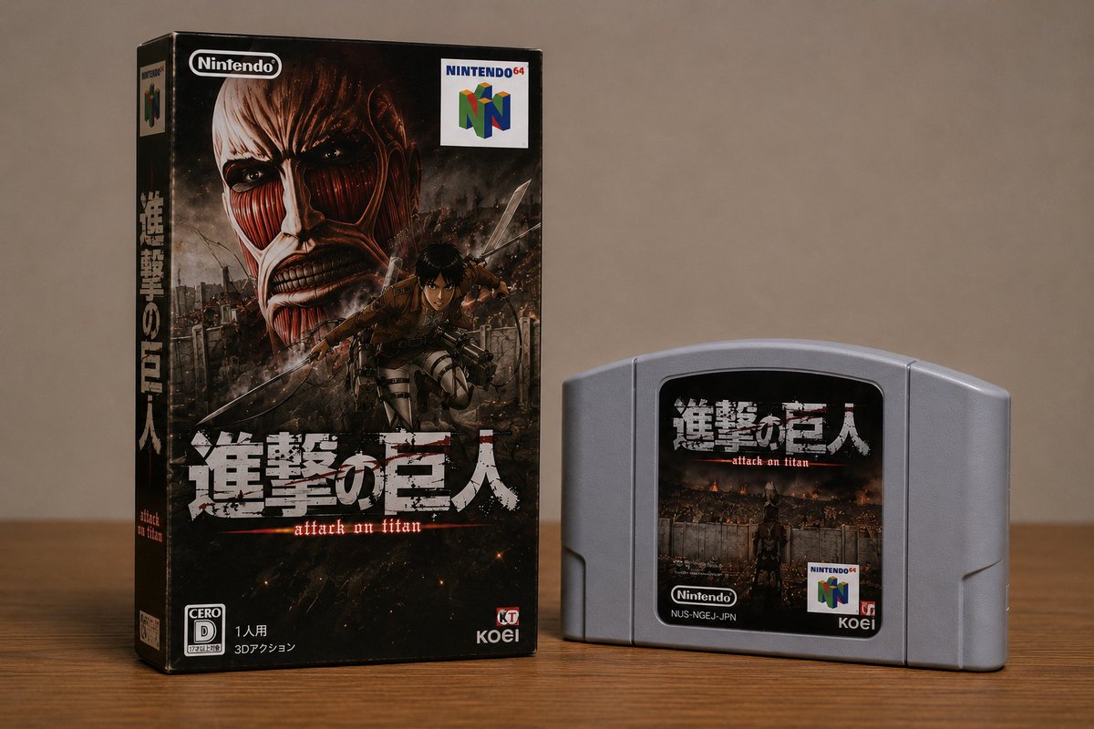EXCEL999999's tweet photo. もしも進撃の巨人のゲームがニンテンドー64で発売されていたら
#進撃の巨人
#AttackonTitan
#Aot https://t.co/bEadWOWzTZ