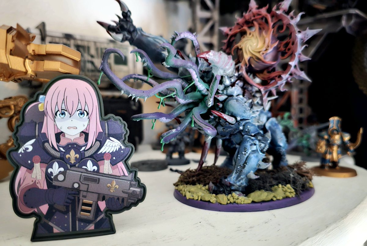 ArcticOutpost's tweet photo. Bocchi of Battle has found herself in quite the predicament. 

Patch is now live on my store. (Warhammer figures not included)

#warhammer40k #bocchitherock #sistersofbattle #adeptasororitas #anime https://t.co/l30tAOrBXZ