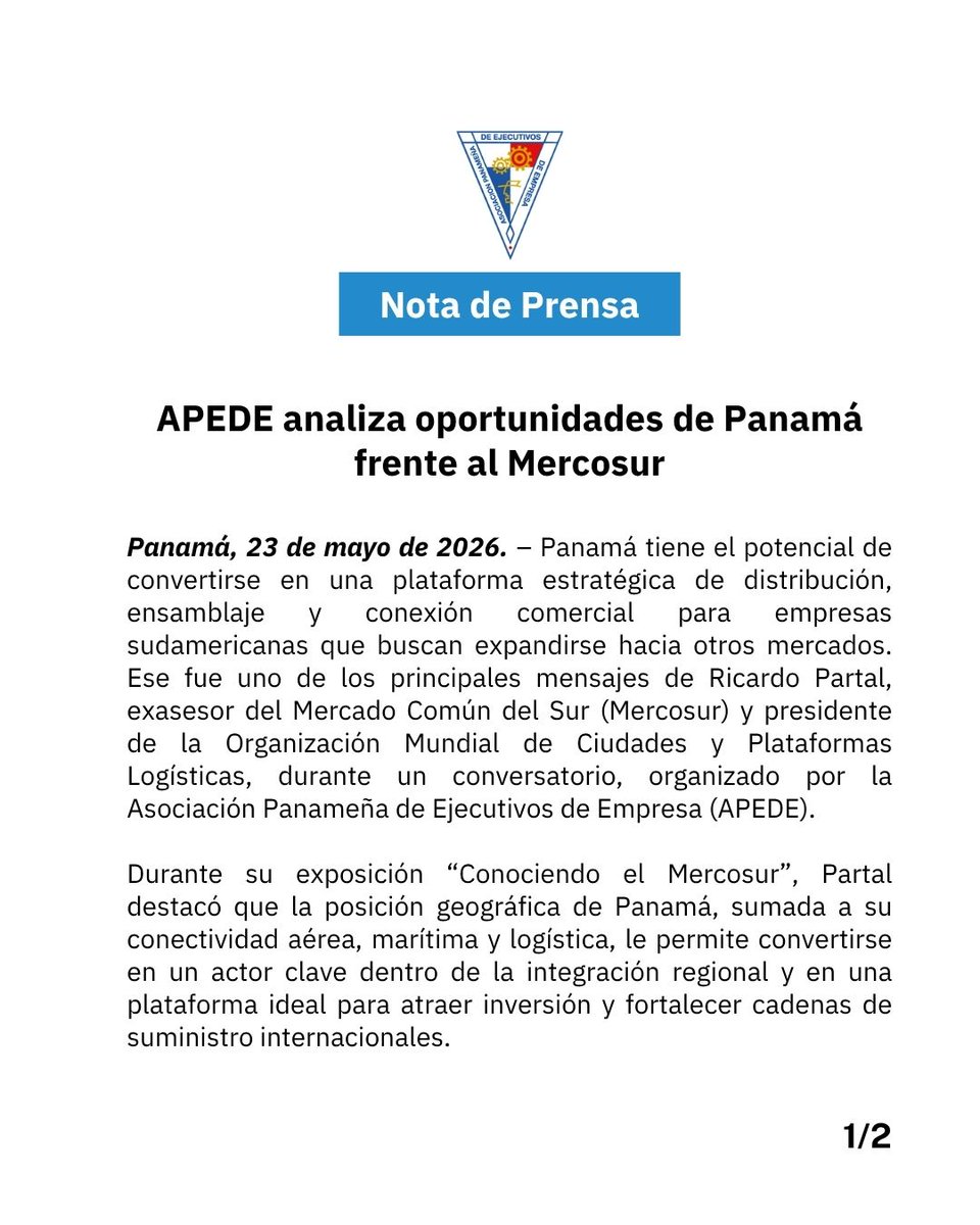 APEDE tweet media