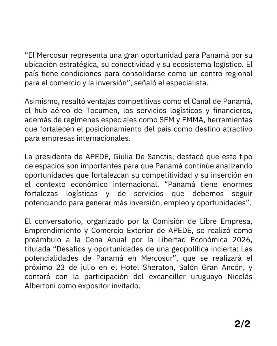 APEDE tweet media