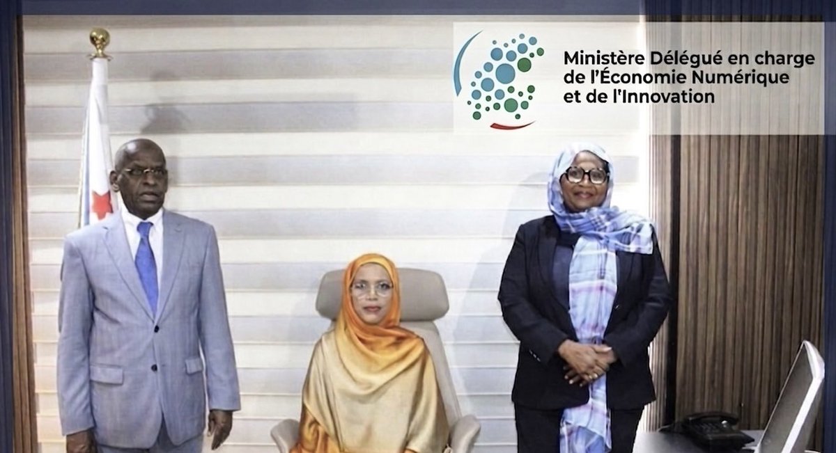 MENIDjib's tweet photo. Félicitations à S.E Mme Safia Mohamed Ali Gadileh pour sa nomination au poste de Ministre Déléguée chargée de l’Économie Numérique et de l’Innovation 🇩🇯

Plein succès dans ses nouvelles fonctions. https://t.co/MrERaeLKep