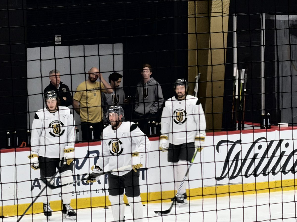 ITHSWSteven's tweet photo. Mark Stone is on the ice for @GoldenKnights optional skate this afternoon. #ForgedinGold https://t.co/kJ3O4He2Dj
