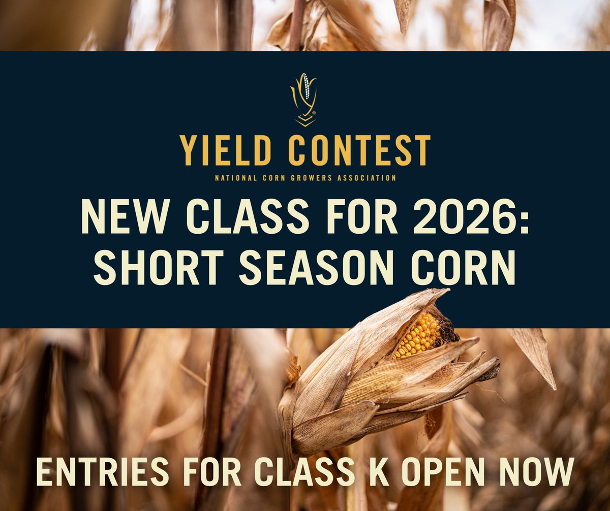 NationalCorn's tweet photo. You asked. We answered. A new class in the Yield Contest is open now for short season corn. Learn more at https://t.co/EzwvqOGJLV https://t.co/3D7GKPqInO