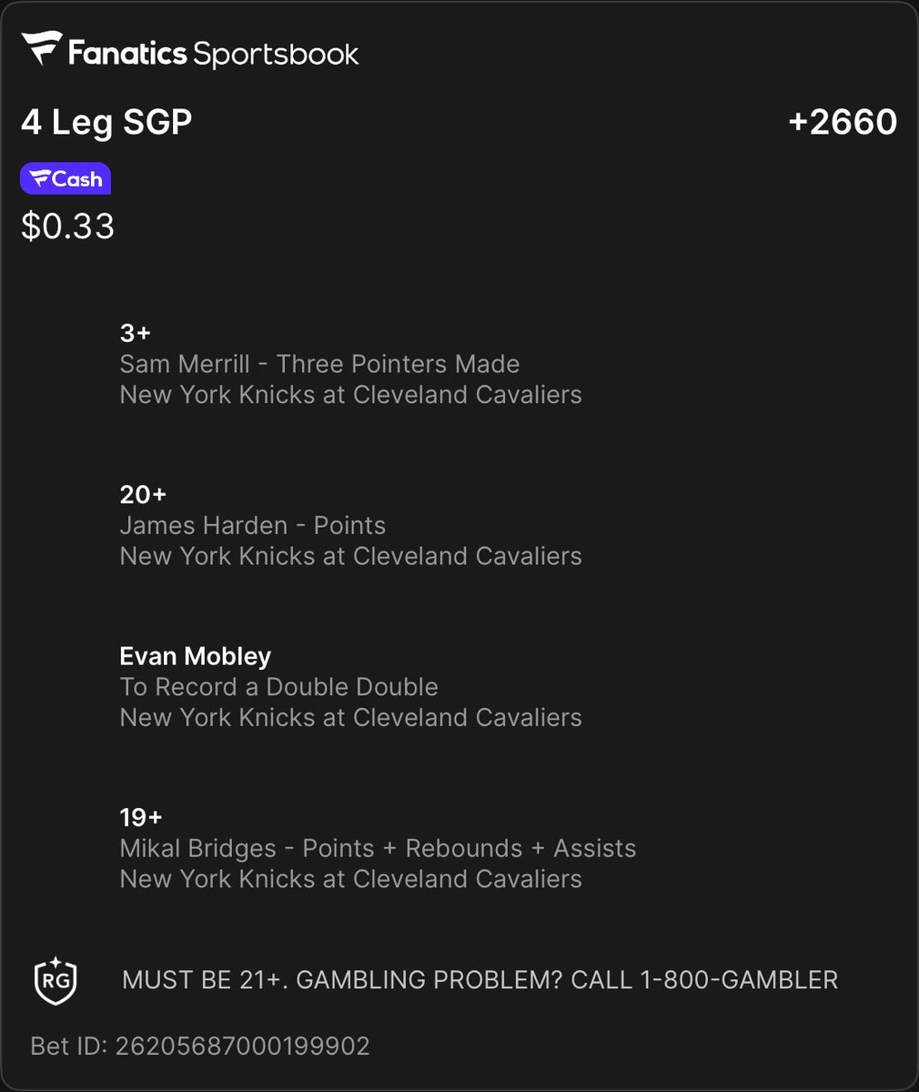 PistolPaco's tweet photo. A friend shared a bet with you on Fanatics Sportsbook. Tap the link to view and copy their bet. Don't forget, you earn FanCash on your bets. New to Fanatics? Claim your welcome bonus. Must be 21+. Terms apply.
https://t.co/4mH7aezDAP

#fanatics https://t.co/lp7r8YQVrJ
