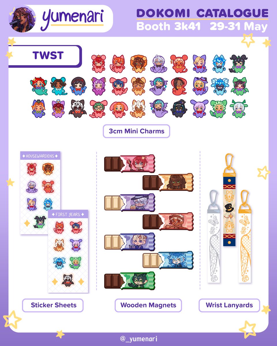 _yumenari's tweet photo. [RT💜] Forgot to post it here oops 🏃‍♀️ my catalogue for Dokomi !

#dokomi2026 #artistsofdokomi2026 [1/4] https://t.co/daMJoM3KtK