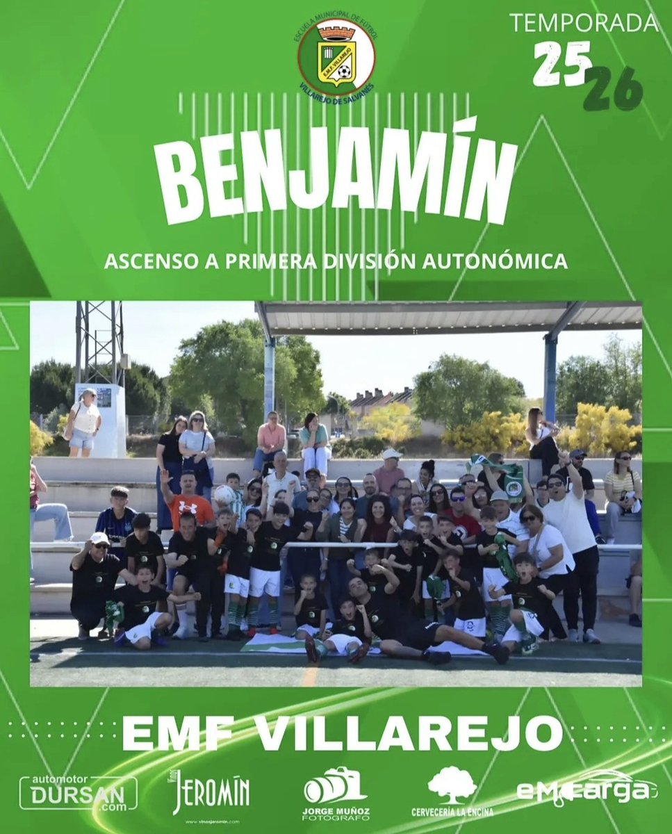 emfvillarejo's tweet photo. 💚 EMF. VILLAREJO 💚

🟢⚪️PARTIDO DE LIGA BENJAMIN

⭐️Temp. 2025/26⭐️ G.24 Jornada 26
⭐️EMF. Villarejo 7 - 3 AD. Sporting San Fernando De Henares "A"
⭐️Sabado 23 De Mayo. 10:00h
⭐️La dehesa
⭐️Preferente Benjamin 

Rubén ⚽️⚽️⚽️⚽️ , Miguel ⚽️⚽️ , Mateo ⚽️

#OrgulloVerdiBlanco https://t.co/nqcIdaz16x