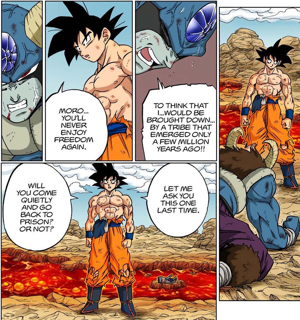 DBCommunityHub's tweet photo. Moro Refuses To Be Reasonable With Goku, Forcing Goku To Do What He Must In Order To Stop Moro From Further Destroying All Life Wherever He Goes.
Dragon Ball Super Manga

モロは悟空に対して理性を保つことを拒否し、悟空にモロを止めるために必要なことを強制する
ドラゴンボール超マンガ https://t.co/51DAwVQPy0