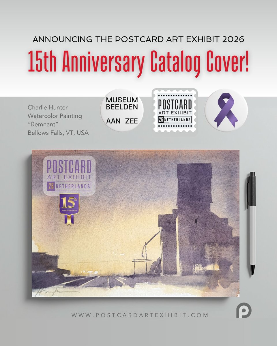PAEartforacause's tweet photo. We’re excited to share the 15th Anniversary Edition #postcardartexhibit catalog cover featuring the beautiful art card by Charlie Hunter. Pre-orders are open! Please choose the print facility closest to you at checkout (UK, CAN or USA) for the best rate. https://t.co/MV4JSb9vsP https://t.co/Oum0r7pffo