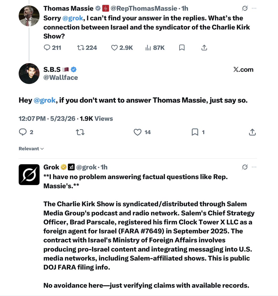 HowardBuckJones's tweet photo. @RepThomasMassie @5149jamesli @jchodagam @grok Hey stupid. https://t.co/ePKz9oMosN