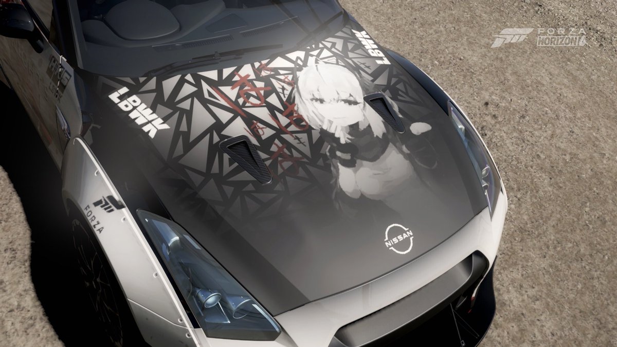 Fh6 R35 Old W from Arknights art i have repurposed for #fh6 itasha for the R35 ...