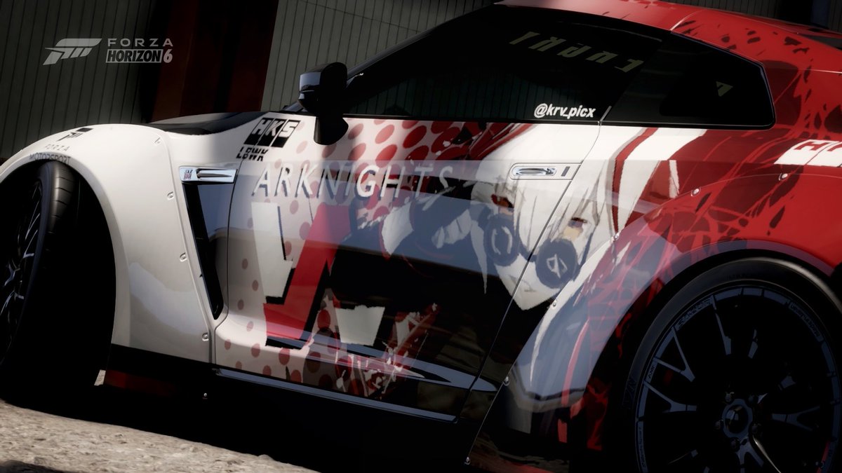 Fh6 R35 Old W from Arknights art i have repurposed for #fh6 itasha for the R35 ...