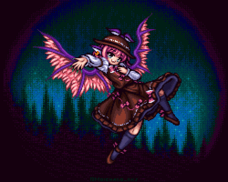 Moichano_NKS's tweet photo. Only her song matters in the darkness! 🎤✨🌑
Mystia Lorelei, The Night Sparrow! 🐦🪶

#pixelart #ドット絵 #Touhou #東方Project #ミスティア・ローレライ https://t.co/qAGadZD9pd