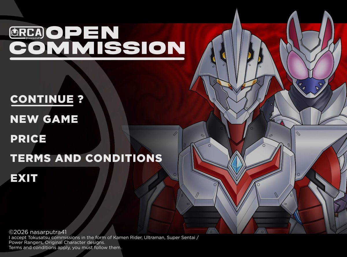 nasarputra41's tweet photo. COMMISSION ARE OPEN !!
#commission #opencommission #tokusatsu #kamenrider #supersentai #ultraman #lookingforcommissions https://t.co/wm0NmA5818
