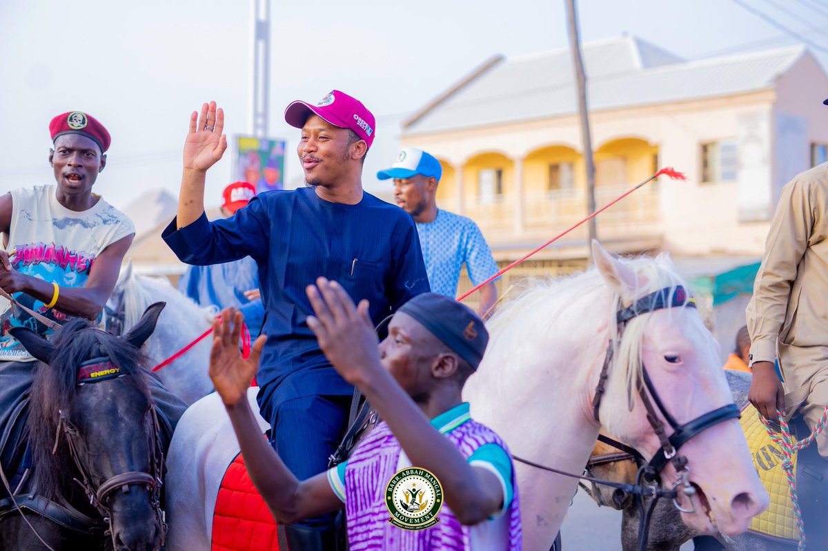 Abbamangal_'s tweet photo. Today in a respectful and cheerful atmosphere I led a Horse riding and connecting with my people. It was a great moment greeting community members and feeling their support and warmth firsthand. Together, we move Katsina central forward. https://t.co/CyIWnbkNFl