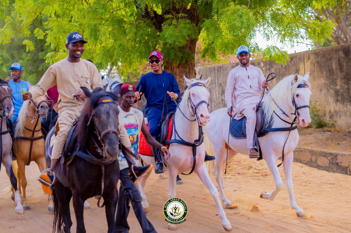 Abbamangal_'s tweet photo. Today in a respectful and cheerful atmosphere I led a Horse riding and connecting with my people. It was a great moment greeting community members and feeling their support and warmth firsthand. Together, we move Katsina central forward. https://t.co/CyIWnbkNFl