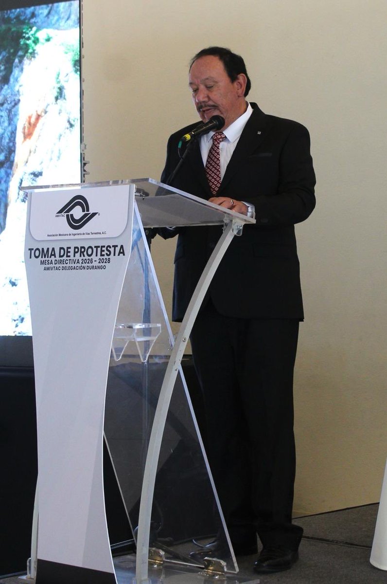 SICT_Durango's tweet photo. El Centro SICT Durango informa que el Ing. José Froylán García Higareda asumió la Mesa Directiva de la delegación Durango de la AMIVTAC 2026–2028.

Le deseamos éxito en esta encomienda en favor de la infraestructura de Durango https://t.co/cSX5fSZvxq