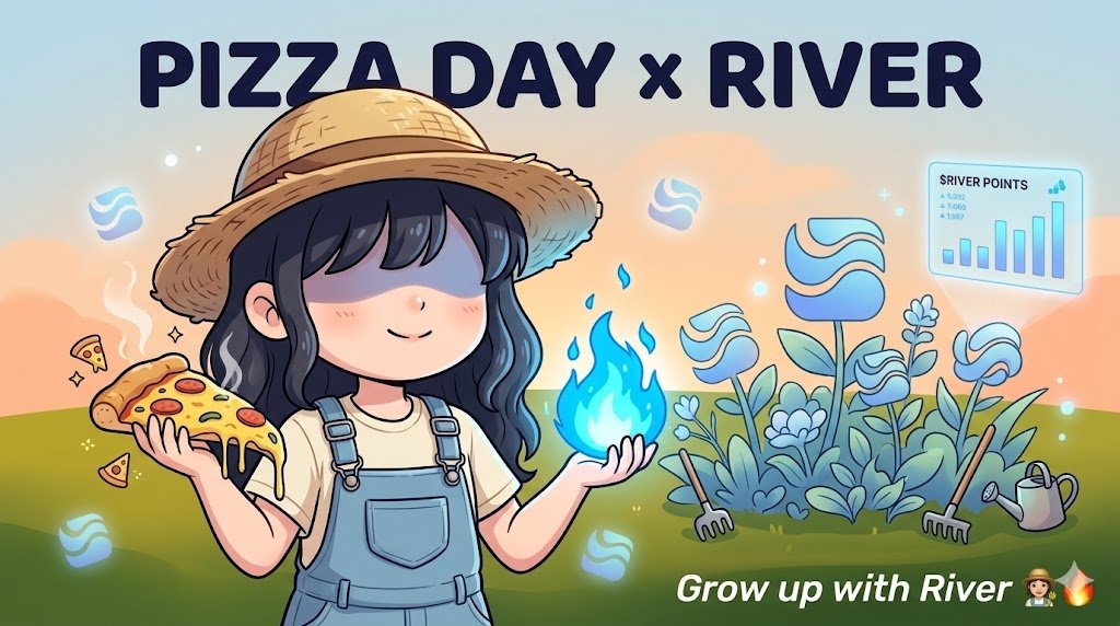 hatukhong's tweet photo. Good Night CT 🌙

Thanku i got pizza from @River4fun @RiverdotInc 🍕
Em grind daily, today's fuel is pizza nè 🔥

Stay here, stay with River and grow up with us 🧑‍🌾🚀

$RIVER #PizzaDay #RiverChallenge https://t.co/S8DeW9jJHE