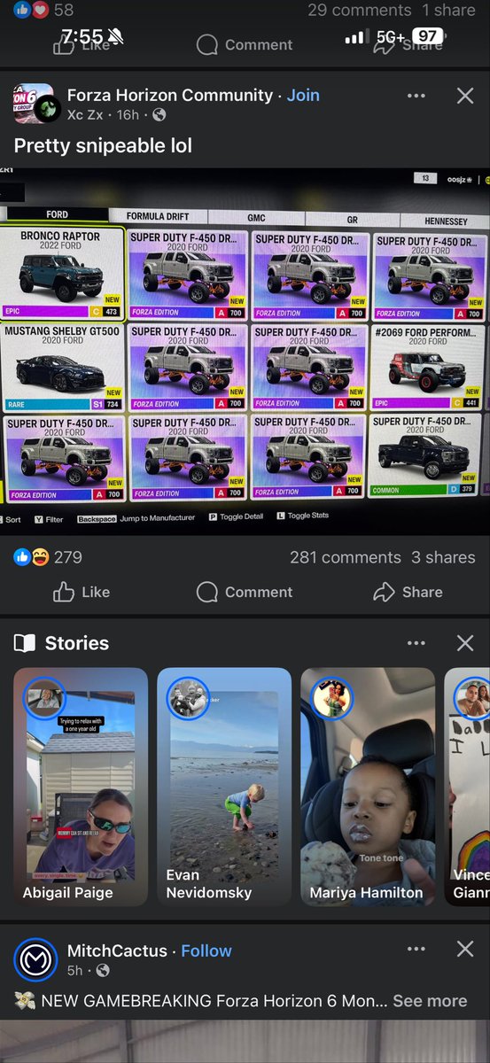 CogyTheCreator's tweet photo. @ForzaHorizon can you ban this guy? lvl 13 with that many auction house buys. Also can we get a 1 car limit a day or something for auction house some dweebs like this don’t exist https://t.co/j8sL9jaw9t