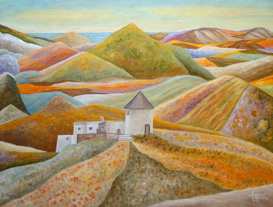 ampomata's tweet photo. This is my painting, "As The Valley Grows". https://t.co/K1bASTGKCe