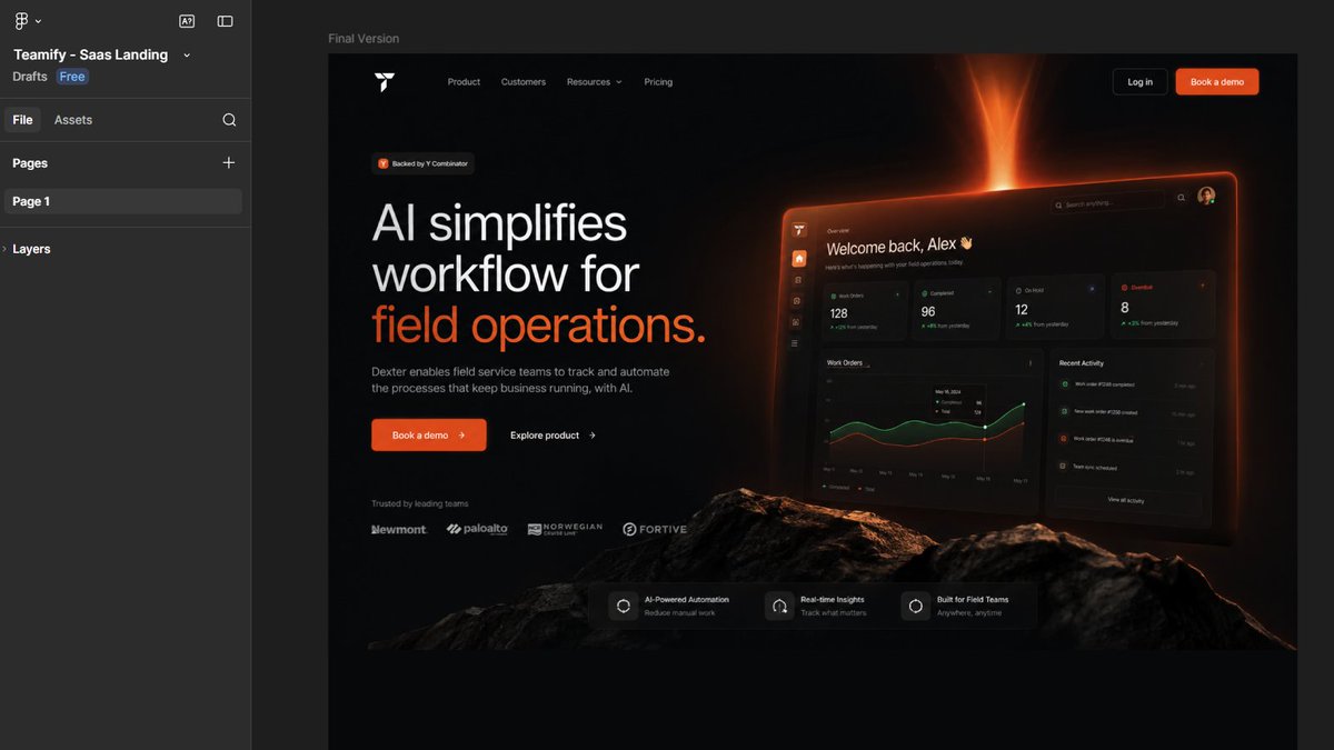 Saasifydesign's tweet photo. Teamify - Saas hero section

Saas landing page design starts at $299 https://t.co/VFXaIuUcAW