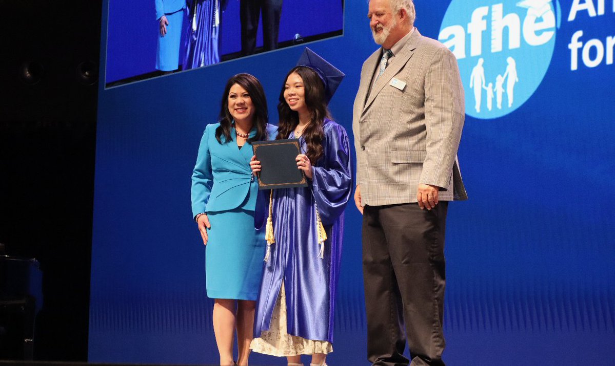 AZTreasurerYee's tweet photo. As a longtime supporter of educational freedom and home education, I was honored to serve as the commencement speaker for the 253 Arizona Families for Home Education Graduates. Congratulations to these outstanding students! May God continue to bless you.🎓 https://t.co/48qAGohEy5