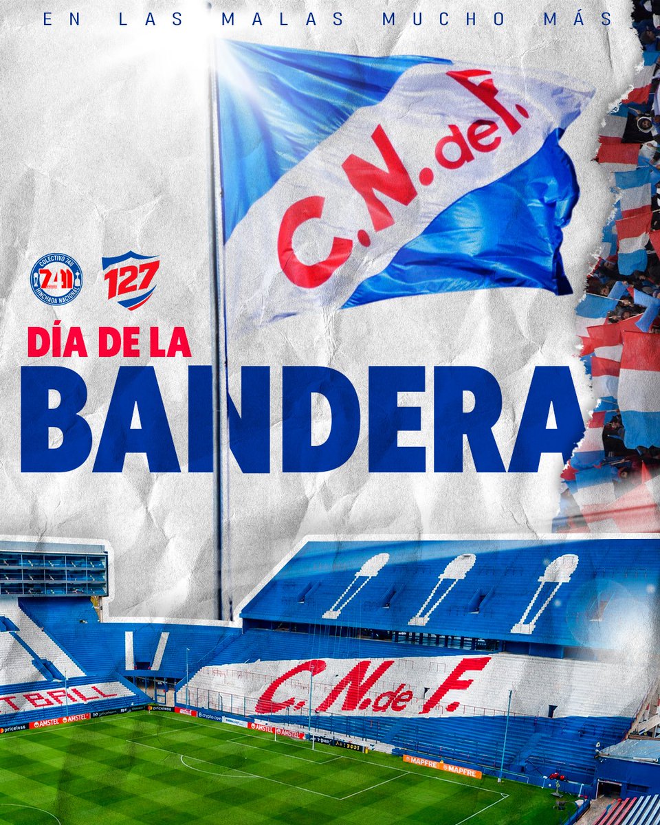 7411Hinchada's tweet photo. Hoy celebramos el día de la bandera institucional, porque NACIONAL y esta bandera están por encima de cualquier jugador, de cualquier dirigente y de cualquier resultado.
EL BOLSO TROPIEZA PERO SIEMPRE SE LEVANTA, EN LAS MALAS MUCHO MÁS! 
Nos vemos en el Parque. https://t.co/ytxpxQJcEv