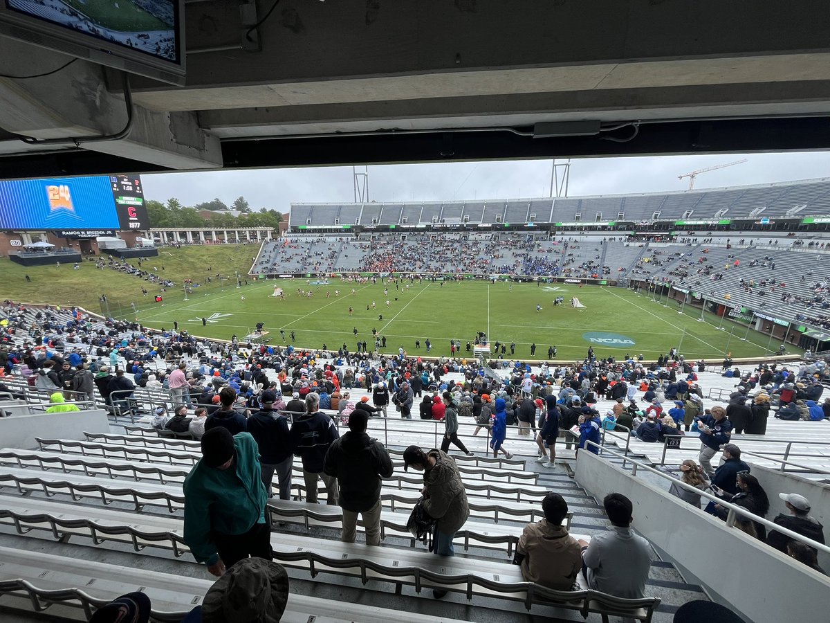 cooperkboardman's tweet photo. Welcome to Champ Weekend. Lax Final Four starts now from Charlottesville

(1) Princeton vs. Duke
(2) Notre Dame vs. (6) Syracuse

With @DixonLacrosse and @EvanWashburn right now on @westwood1sports… https://t.co/xZ9Amqg5r5 https://t.co/6D73unSAag