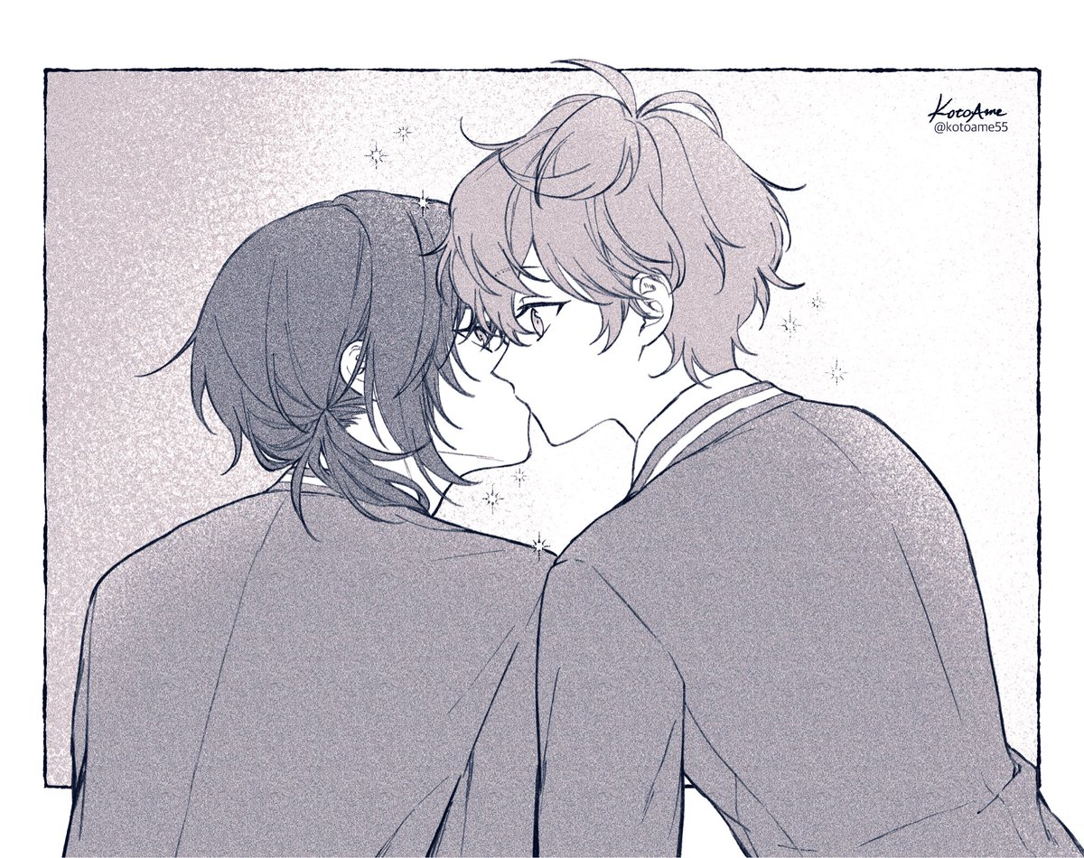 kotoame55's tweet photo. キスの日だったレオいず https://t.co/aZW7GNdYf7