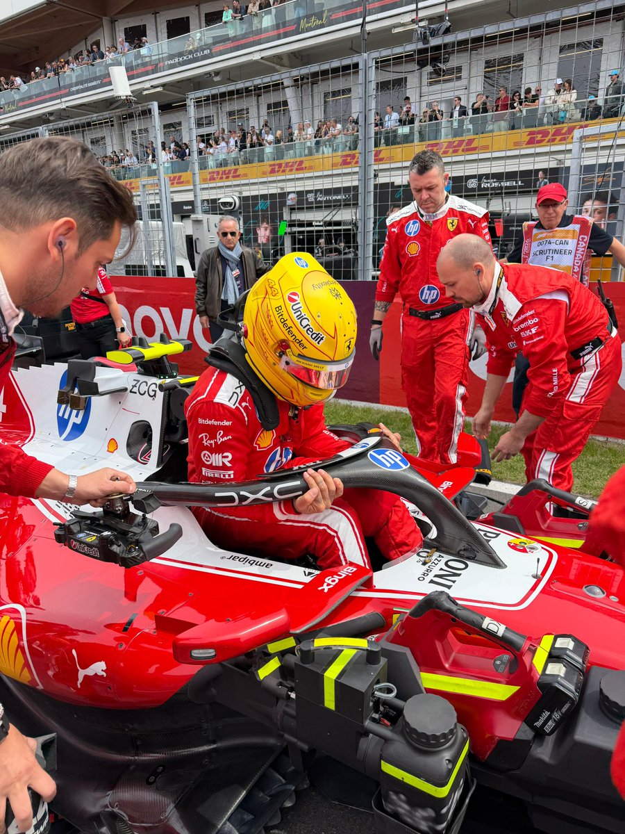 ScuderiaFerrari's tweet photo. Time to get comfy, formation lap for the Sprint is underway! https://t.co/ET6SSe7ML5