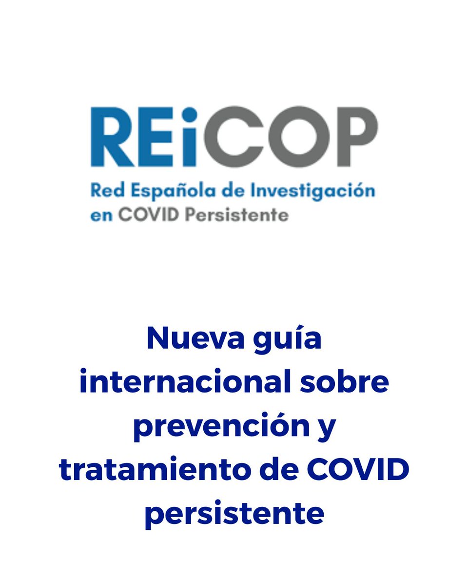 Semedlab's tweet photo. 📌 Nueva guía internacional sobre prevención y tratamiento de #COVID persistente 

📝 La revista #EuropeanRespiratoryJournal ha publicado este documento con la participación de la Red Española de Investigación en COVID Persistente #REiCOP

https://t.co/cZ6LEEQdhv https://t.co/4McFE8BrOA