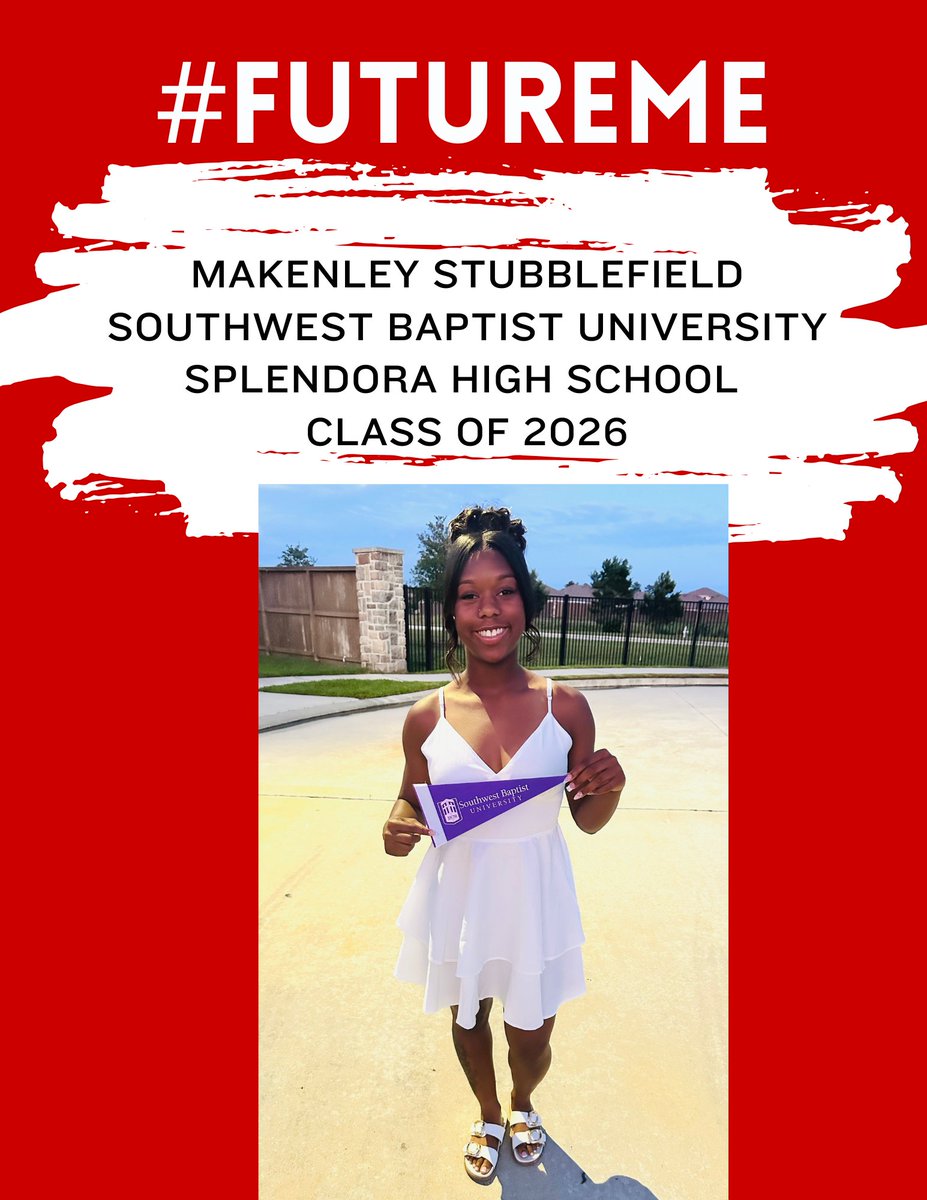 SplendoraHigh's tweet photo. Congratulations to Makenley Stubblefield on her acceptance to the Southwest Baptist University! Wishing you all the best!
Seniors, share your big news using #FUTUREME and submit your updates here: https://t.co/6Waz05dQHk https://t.co/oRNNdIllXa