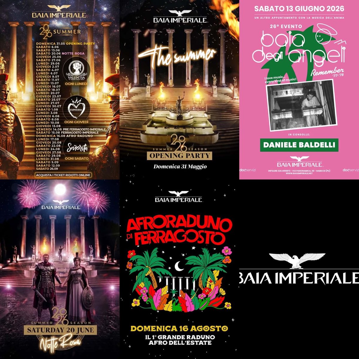 AngeliPierre's tweet photo. Discoteca Baia Imperiale Gabicce
Domenica 31 Maggio Opening
Sabato 13 Giugno Remember Baia degli Angeli
Sabato 20 Giugno Notte Rosa
Ticket, cena, tavolo, hotel: 3394339511 Lino https://t.co/q1pun2yhzV
#lanotterosa #notterosa #openingparty #31maggio #baiaimperiale @baiaofficial https://t.co/13JLcRrEeR