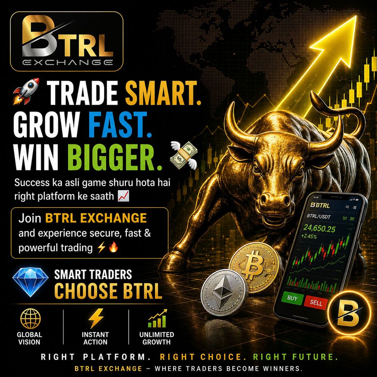 bitcoin_regular's tweet photo. 🚀 Trading sirf ek option nahi… ek powerful opportunity hai! 💸
Smart decisions aur right platform ke saath success hoti hai unlimited 📈🔥

Join BTRL Exchange and experience fast, secure &amp; next-level trading ⚡
💎 Trade Smart. Grow Fast. Win Bigger.

🌍

#BTRLExchange https://t.co/QsykqizjnP