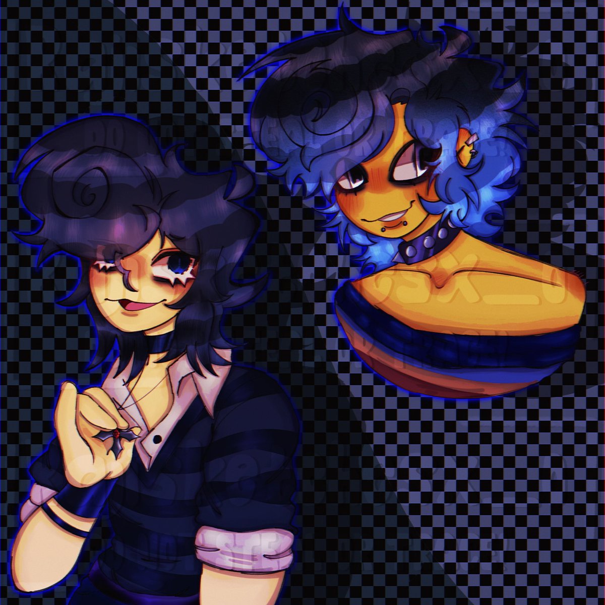 rajisk3tchezx_0's tweet photo. Omg it’s worse than I thought… I made them EMOOOO
Jk one was already emo huehhehehe

Emo teen: @luna_fluff 
Reboot: @C0ffinGrlXOXO 
#welcomehomeau #emoteenwally #rebootwally #welcomehomefanart #wallydarling https://t.co/WX82CM5aNY