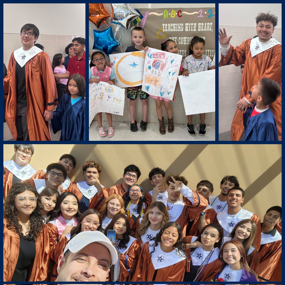 RiversideEleme2's tweet photo. From Cowboys to Rangers🧡💙 Thank you for coming back to share this special 💕 moment with your former teachers. Watching your journey ✨ and seeing all you’ve become 🎓 fills us with pride. Keep chasing 🌟 your dreams! @YsletaISD @Riverside_4ever @Ranger_StuCo 
#RiversideCowboys https://t.co/S6rMuTYWFJ