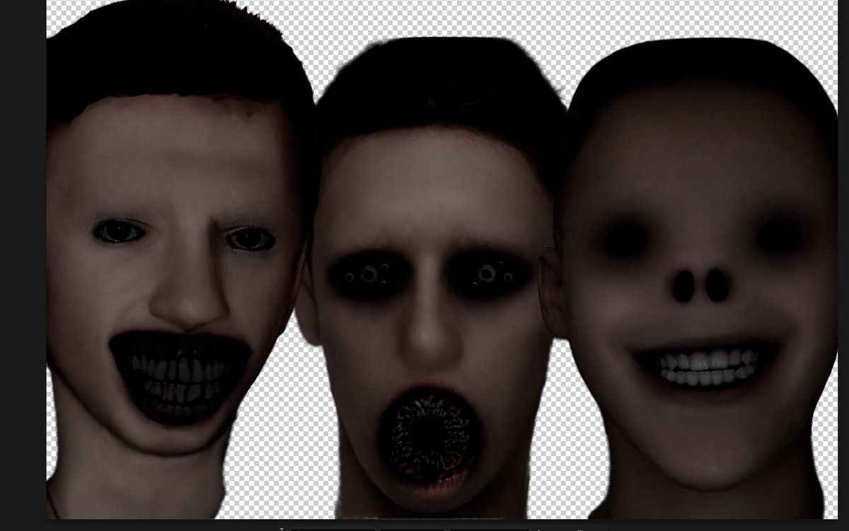 Magexy07's tweet photo. A little bit of lore:
the monsters in my game are pretending to be human
they’re not very good at it
#horrorgame #fnib2 https://t.co/UjZquDOiAL