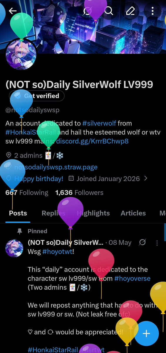 (NOT so)Daily SilverWolf LV999 tweet media
