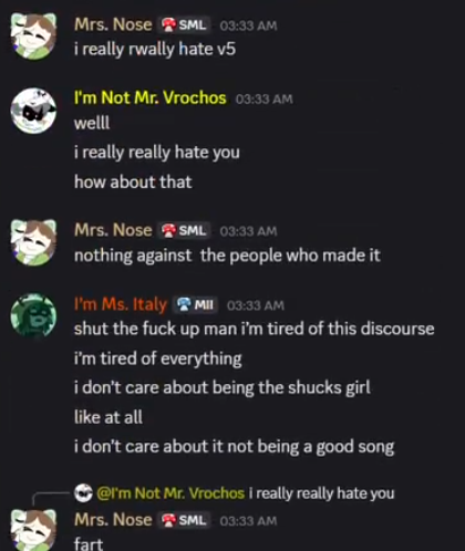 NullTheWrit3R's tweet photo. “Polite”
Yeah SUREEEE
YOU SURE WERE POLITE WHEN YOU TALKED SHIT ABOUT IT AND TRIED TO GET V3 TO REPLACE IT WHEN THEY WERE IN AN EMOTIONAL BREAKDOWN 
Fuck you https://t.co/vHx8AZJFKZ