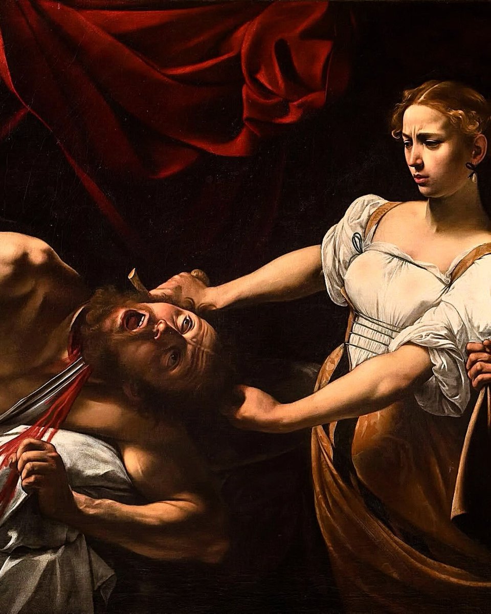 AlexandraSoro's tweet photo. "Judith Beheading Holofernes" (c. 1599)
 By Michelangelo Merisi da Caravaggio. 🖌️🌹
Italian painter. (1571–1610) https://t.co/0VTXflKgew
