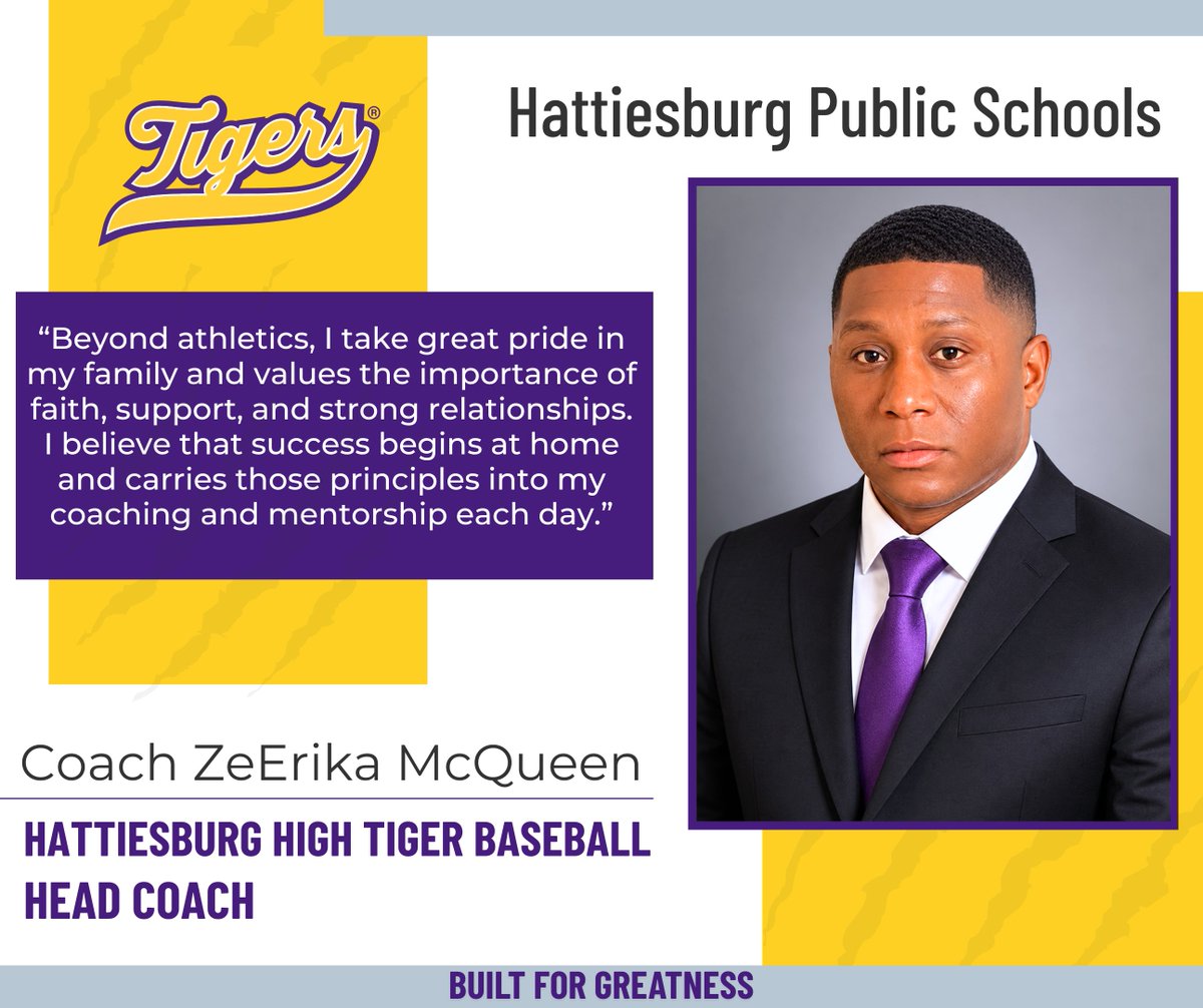 HPSD's tweet photo. It is with greatness to announce ZeErika McQueen as the HHSl Tiger Baseball Head Coach McQueen, former member of the New York Mets organization, brings a high-level playing experience, discipline, and a understanding of the game to every team and program he serves. https://t.co/qqL4JlonU7