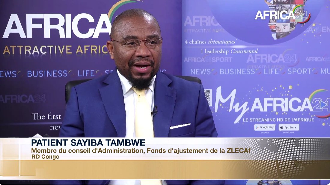AFRICA24TV's tweet photo. 📽️📺#Replay
🎙️#Interview - Patient SAYIBA TAMBWE, Membre du Conseil d'Administration du Fonds d'Ajustement de la #ZLECAf - 🇨🇬#Congo : « Le Fonds d’ajustement de la ZLECAf se met au service du secteur privé africain afin de lui permettre de bénéficier d’un outil financier capable de soutenir et de financer ses activités. »

👉https://t.co/U1Ui2X5ELh