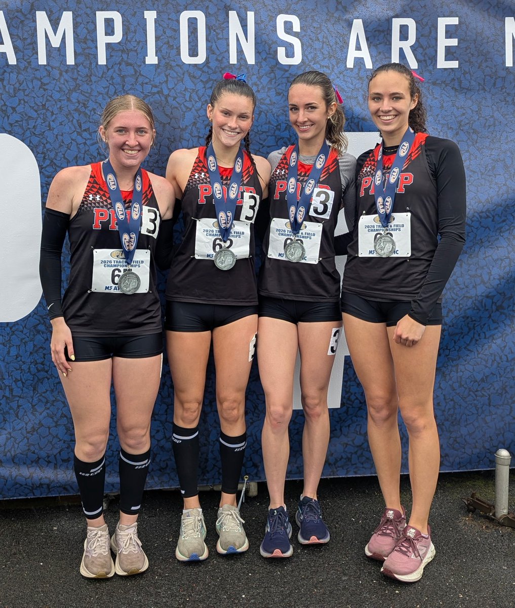 CPRamblers's tweet photo. Prep's 4x800 girls relay takes silver at the PIAA state meet. Makayla Stutts, Anne-Catherine Brown, Fina Bannister and Reagan Johnston produced a season-best time, cutting 9 seconds off their winning District 10 mark. https://t.co/eK3mOqTsTb