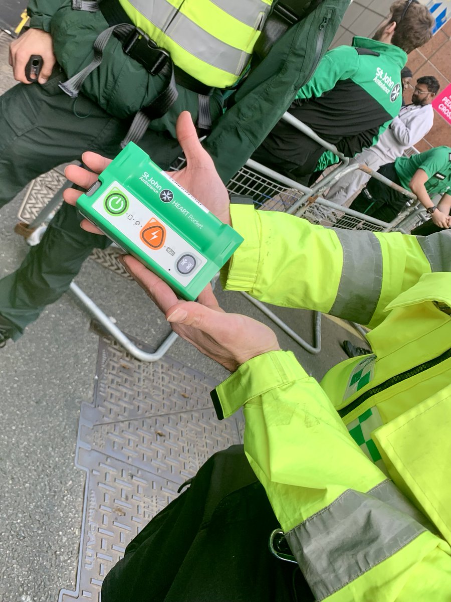 RichBaxter19's tweet photo. If you’re out and about this weekend in Wales, you might see one of these at an event that @SJACymru are covering. A pocket size device that could save your life! #AED #HeartPocket 💚 https://t.co/UlFboImG4o