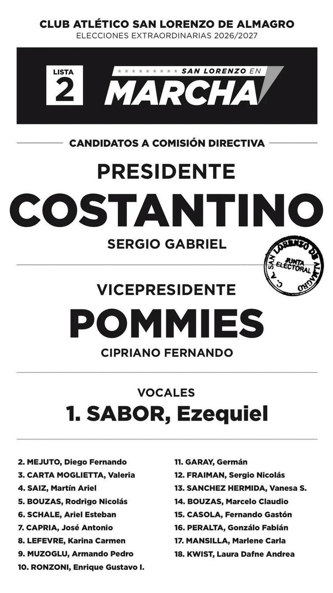 MartinCoeOk's tweet photo. El 30 de mayo se vota por #SanLorenzo

Se VOTA LISTA 2 ✌🏽

Vamos Ciclón! 
💙❤️

#CostantinoPresidente https://t.co/7eatxvF9bN