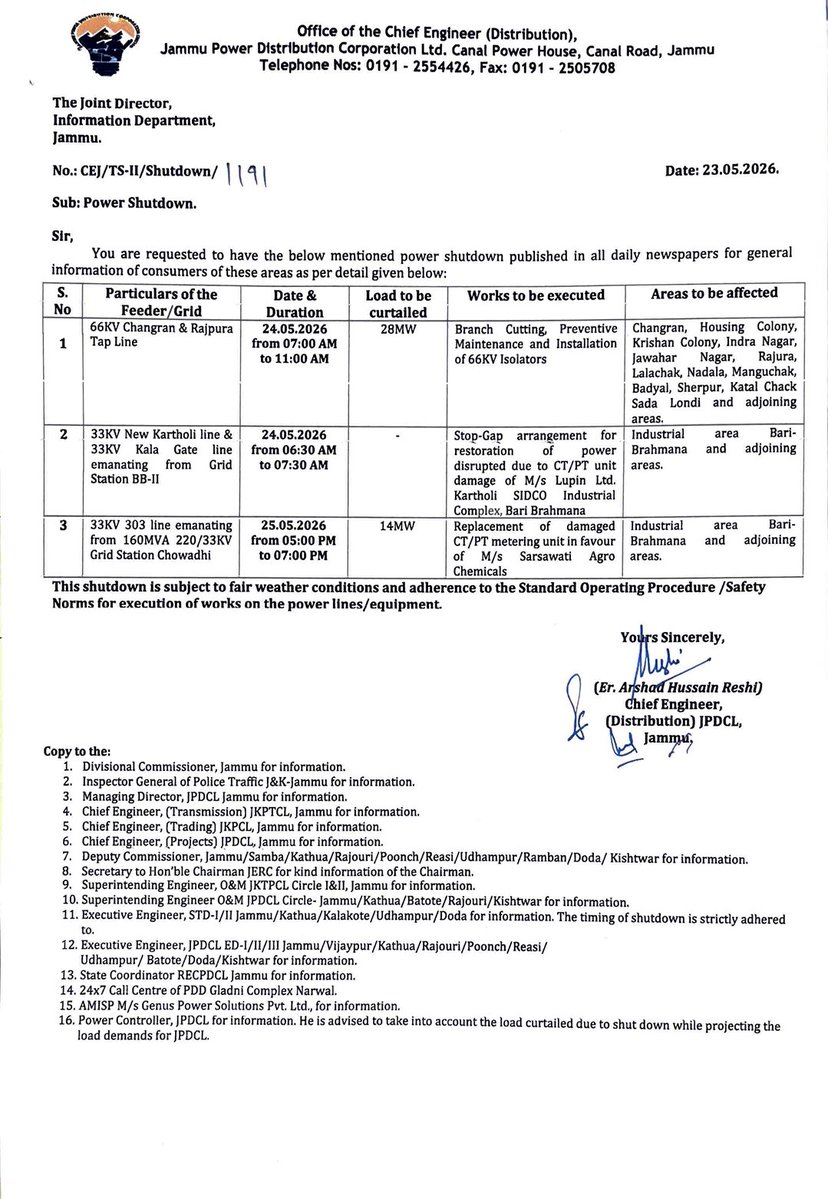 Jammu Power DISCOM tweet media